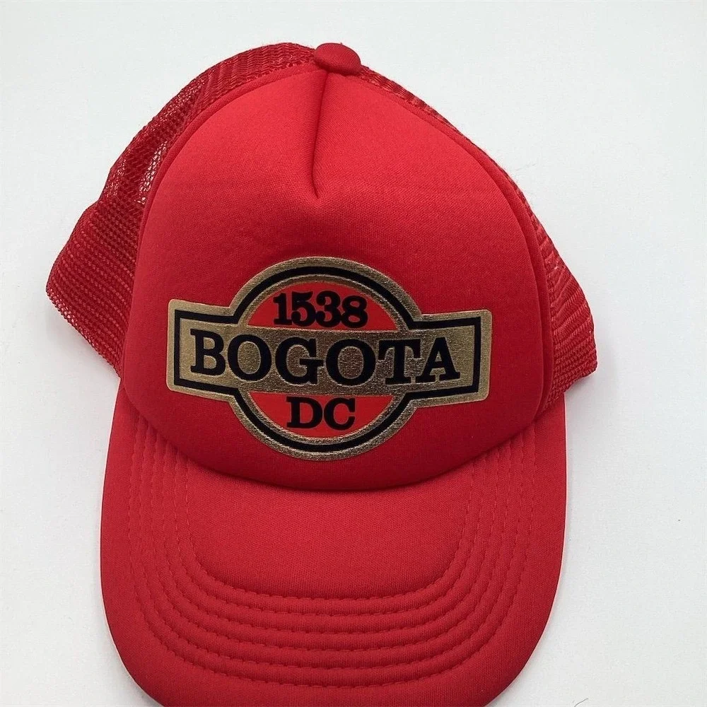 Unidex Trucker‎ Cap Red Embroidered Bogota DC 1538 Hat One Size